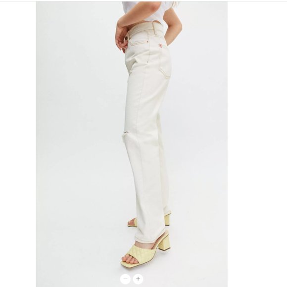 BDG Loose Straight Jean – Destroyed Ivory Denim - Urban Outfitters 33 - Picture 5 of 15